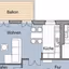 Vorschaubild 2 Zimmer mit Balkon, offene Küche